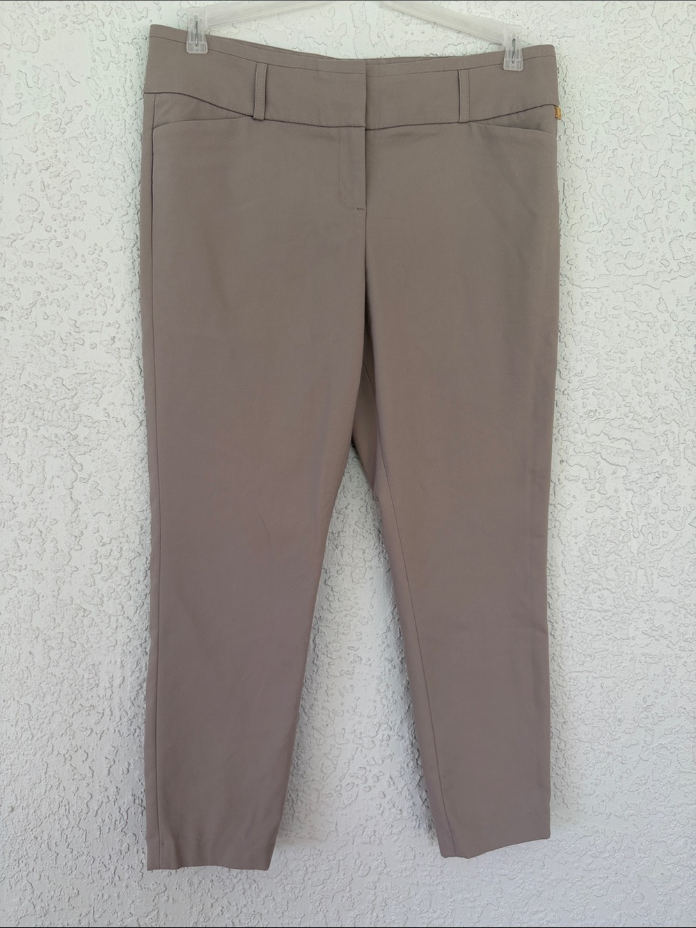 Ivanka Trump Taupe Cropped Slim Ankle Pants size 10